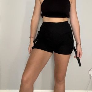Black Utility Shorts